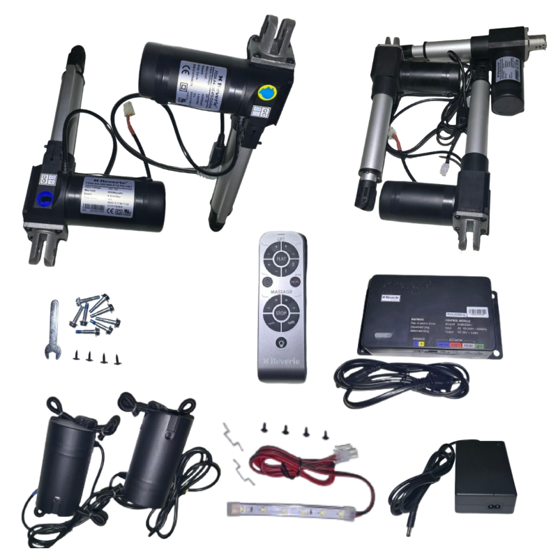 Photo of the electronics included in the Reverie Tilt motor adjustable bed upgrade package.