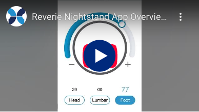 Reverie Nightstand App Overview screen with play button and interface elements.