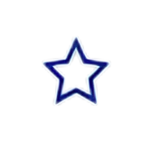 Blue star icon on a white background